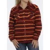 Cinch Red Blanket Stripe Shacket -Ariat Store maj9859001 1 826 detail