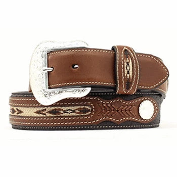 Men's Black And Brown Western Belt 3 Men's Black And Brown Western Belt