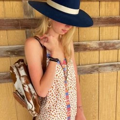 Cream And Camel Dress With Aztec Embroidery -Ariat Store patterndress