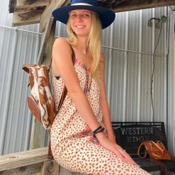 Cream And Camel Dress With Aztec Embroidery -Ariat Store patterndressa